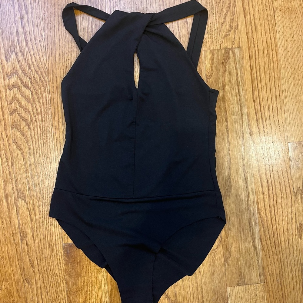 Black Small Cut out Body Suit soft fabric